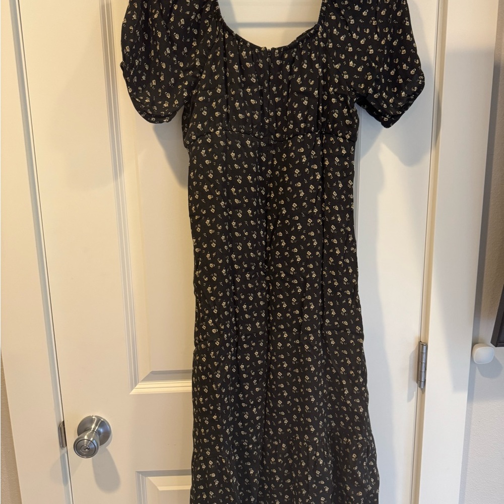 Floral Black Dress